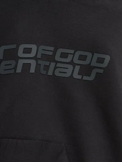 Essentials Logo-print Hoodie In Gray