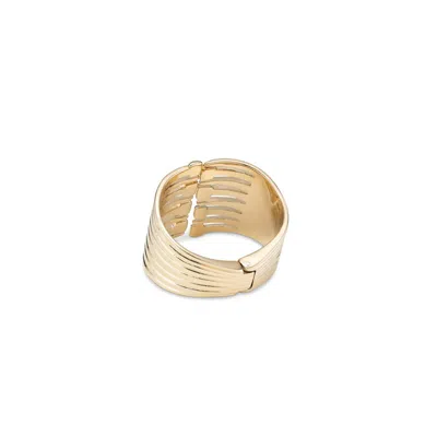 Unode50 Nail Heads Cuff Metal Bracelet In Gold
