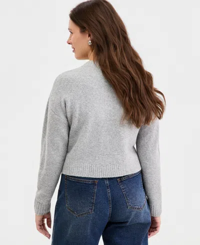 On 34th Women's Embellished Heart Cardigan Sweater, Macy's Exclusive In Gray