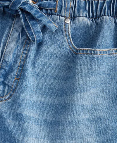 On 34th Women's High-rise Paperbag-waist Jean Shorts, Macy's Exclusive In Black