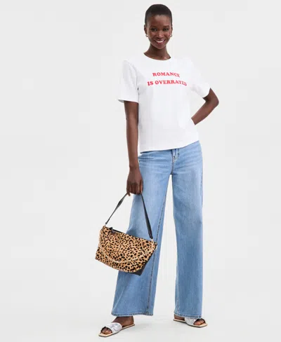 On 34th Women's Knit Romance Is Overrated T-shirt, Macy's Exclusive In White