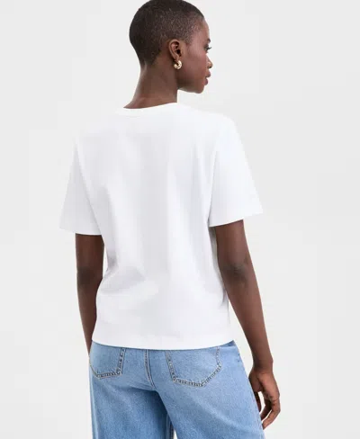 On 34th Women's Knit Romance Is Overrated T-shirt, Macy's Exclusive In White