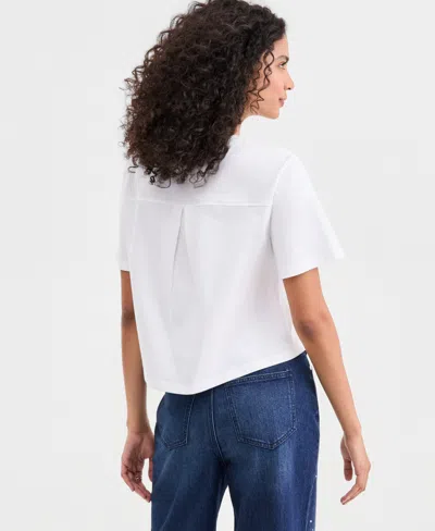 On 34th Women's Knit Short-sleeve Love Graphic T-shirt, Macy's Exclusive In White