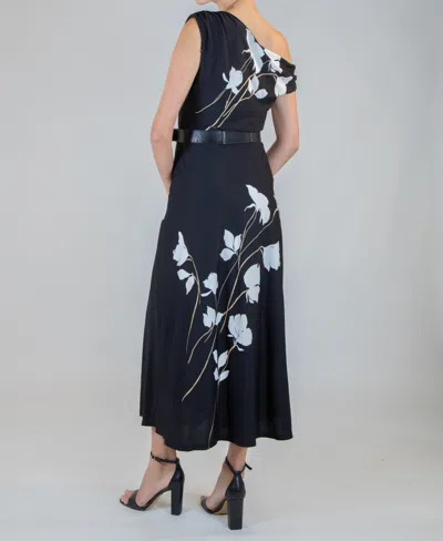 Taylor Women's Belted Off-the-shoulder Dress In Black