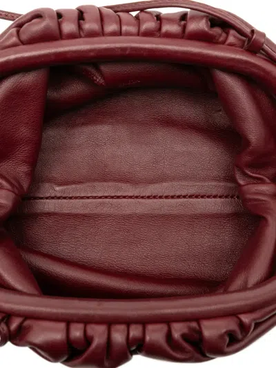 Pre-owned Bottega Veneta 2012-2025 Lambskin The Mini Pouch Crossbody Bag In Red