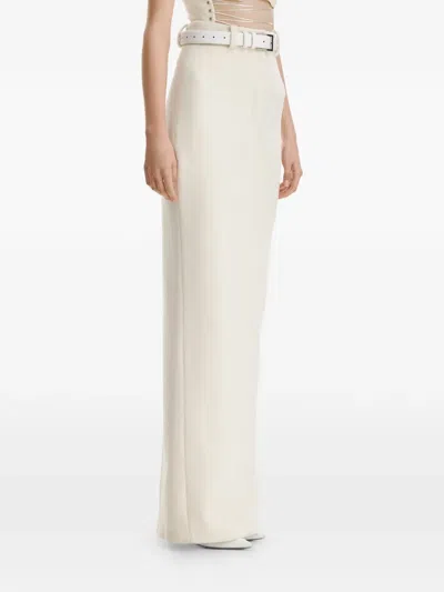 Vestiaire D'un Oiseau Libre Button-up Maxi Pencil Skirt In White