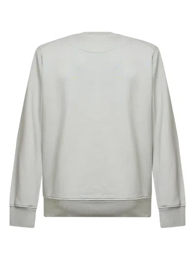 Stone Island Ribbed Badge Sweatshirt In Gray