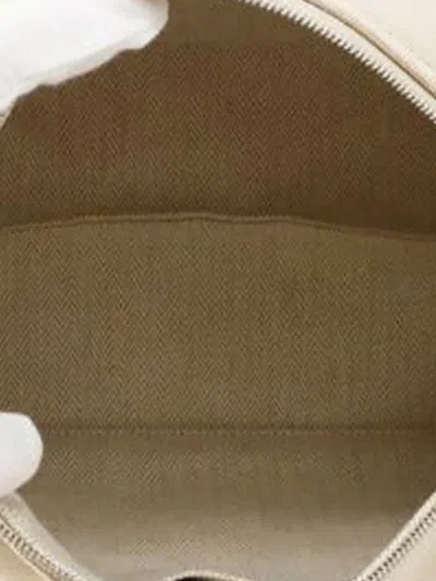 Pre-owned Hermes 2021-2025 Small Toile Bride A Brac Case Vanity Bag In Brown