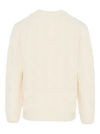 Mc2 Saint Barth Cable-knit Sweater In Neutral