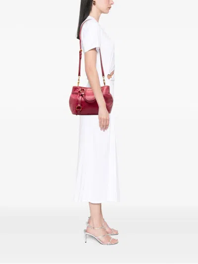 Pre-owned Miu Miu 2010 Vitello Lux Satchel In Pink