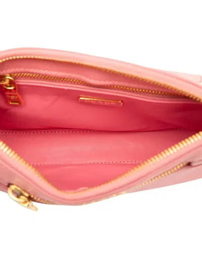 Pre-owned Prada 2000-2025 Saffiano Lux Front Pocket Crossbody Bag In Pink