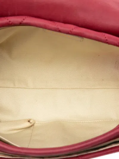 Pre-owned Chanel 2012-2013 Large Aged Calfskin Chic Quilt Flap Shoulder Bag In Red