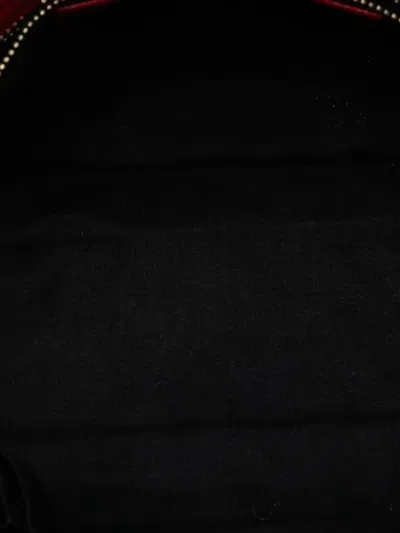 Pre-owned Balenciaga 2017 Small Lambskin Motocross Classic Metallic Edge City Satchel In Red