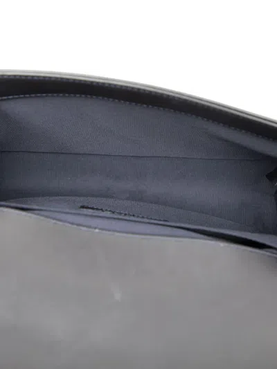 Pre-owned Chanel 2014 Old Medium Lambskin And Woven Pvc Boy Flap Crossbody Bag In Black