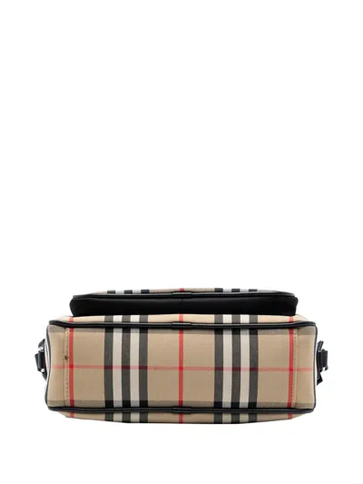 Pre-owned Burberry 2018-2025 House Check Canvas Paddy Crossbody Bag In Brown