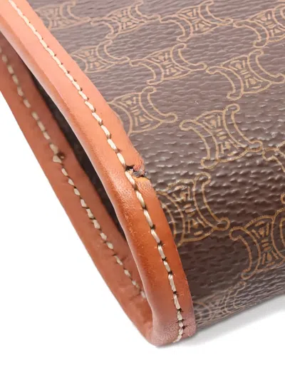 Pre-owned Celine 2000s Macadam Clutch Bag In Brown