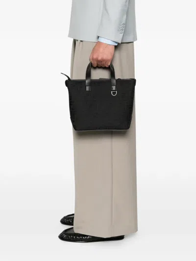 Fendi Monogram-pattern Tote Bag In Black