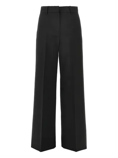 Weekend Max Mara High Waisted Wool Trousers In Black