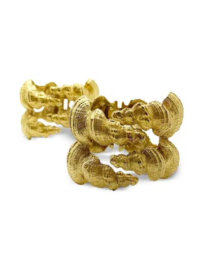 Pre-owned Jennifer Gibson Jewellery 1960s Cadoro Statement Bracelet (set Of Two) In Gold