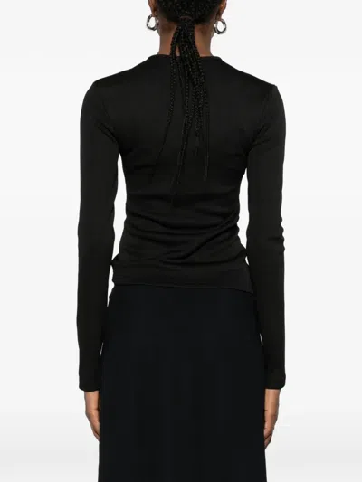 Christopher Esber Crystal-pendant Open-twist Top In Black