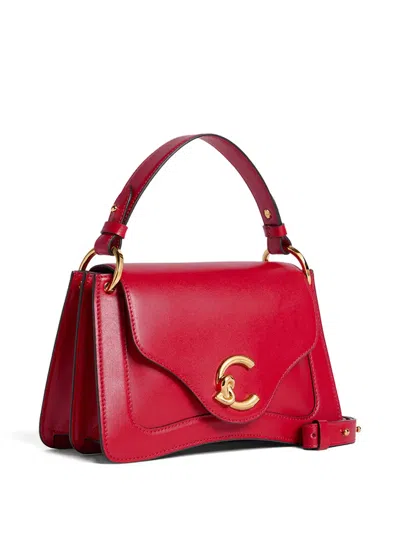 Coccinelle Small C-me Logo-plaque Shoulder Bag In Red