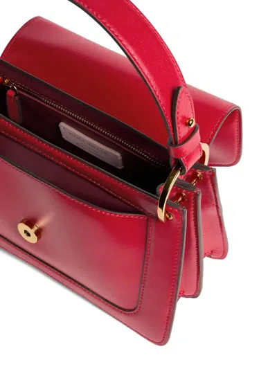 Coccinelle Small C-me Logo-plaque Shoulder Bag In Red