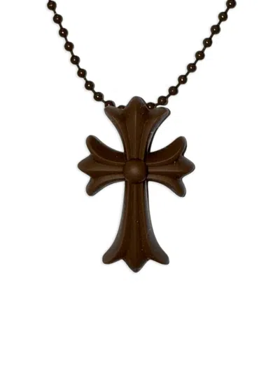 Chrome Hearts Cross-pendant Necklace In Brown