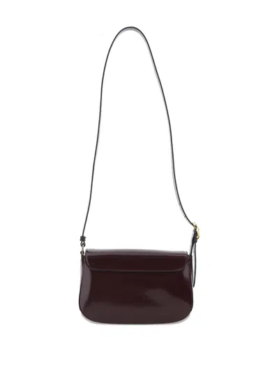 Pollini Foldover Plaque Shoulder Bag In Brown