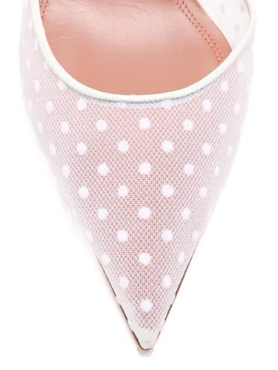 Amina Muaddi Holli Polka-dot Slingback Pumps In Multi