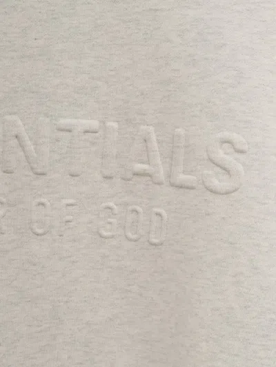 Essentials Embossed-logo Sweatshirt In Neutral