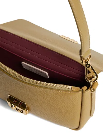 Coccinelle Medium C-me Lock Logo-detail Shoulder Bag In Green