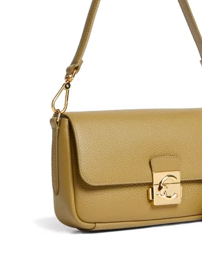 Coccinelle Medium C-me Lock Logo-detail Shoulder Bag In Green