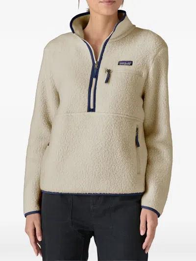 Patagonia Retro Pile Marsupial Half-zip Sweatshirt In Multi