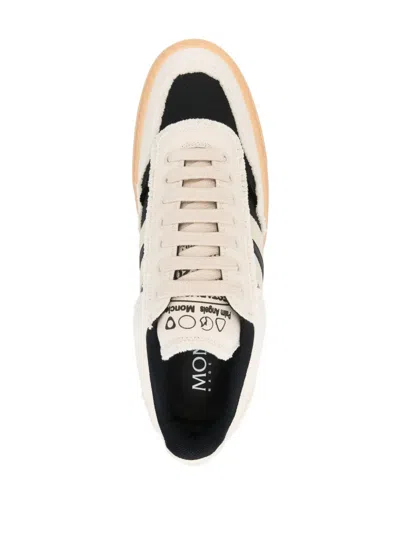Palm Angels X Moncler Monaco 2 Sneakers In Neutral