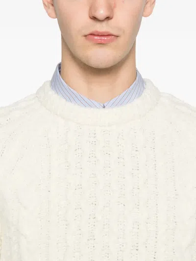 Hōsio Cable-knit Sweater In Neutral