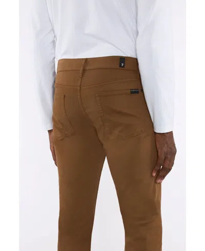 7 For All Mankind Men's Classic Slim-fit Jeans In Brown
