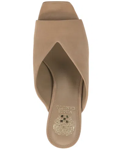 Vince Camuto Galeni Peep Toe High Heel Mules In Neutral