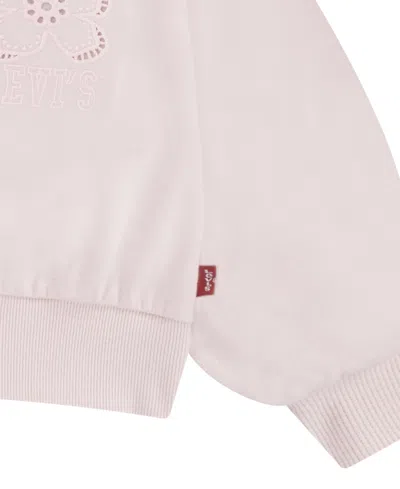 Levi's Girls Toddler 2t-4t Collar Sweatshirt And Shorts, 2-piece Set In Pink