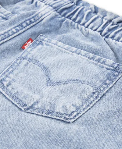 Levi's Girls 4-6x 2-piece Ruffle Round Neck Top And Heart Pocket Pants Set In Blue