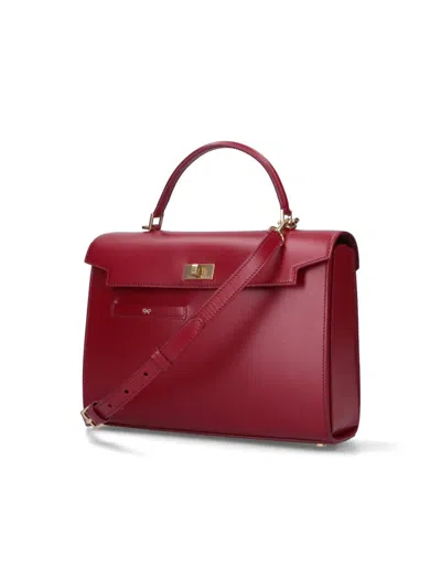 Anya Hindmarch Gold Tone Hardware Structured Shoulder Bag In Red