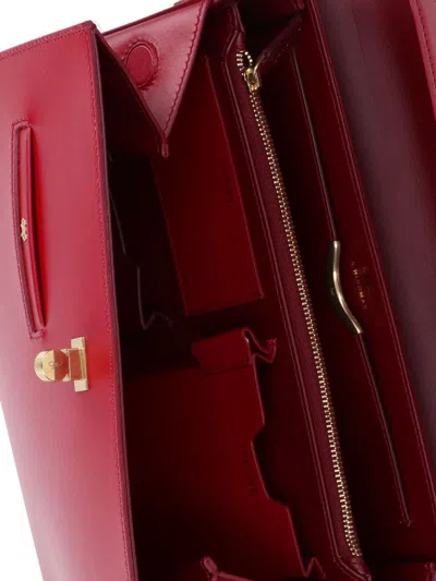 Anya Hindmarch Gold Tone Hardware Structured Shoulder Bag In Red