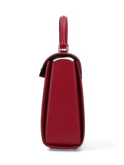 Anya Hindmarch Gold Tone Hardware Structured Shoulder Bag In Red