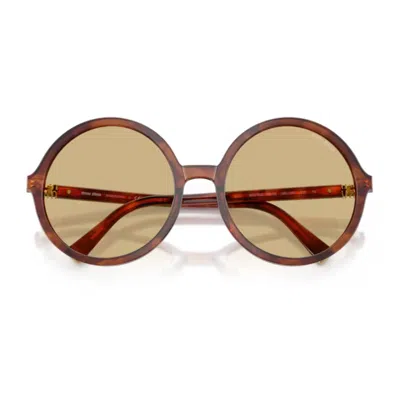 Miu Miu 0mu B02s Miu Regard Sunglasses In Brown