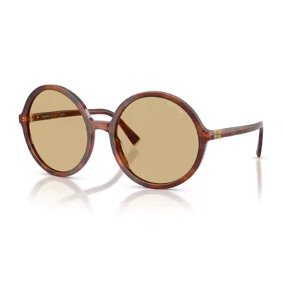 Miu Miu 0mu B02s Miu Regard Sunglasses In Brown