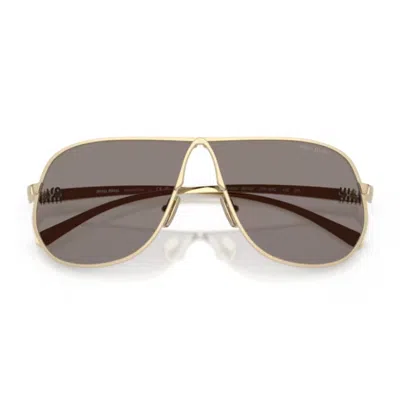 Miu Miu 0mu A56s Miu Ombre Zvn80q Oro Pallido Sunglasses In Gray
