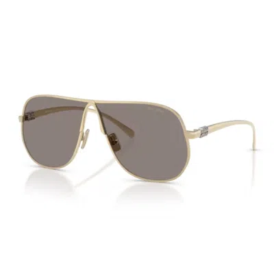 Miu Miu 0mu A56s Miu Ombre Zvn80q Oro Pallido Sunglasses In Gray