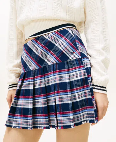 Tommy Jeans Women's Plaid Structured Pleated Mini Skirt In Multi