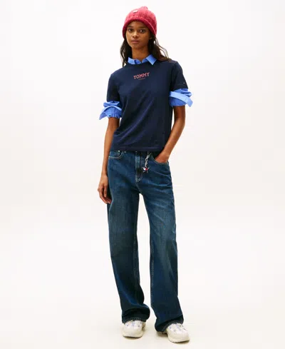 Tommy Jeans Women's Tommy Logo T-shirt In Blue