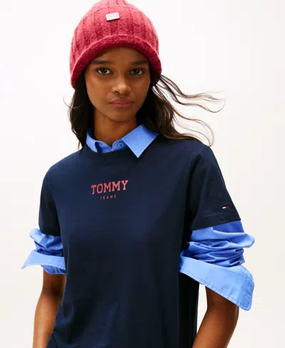 Tommy Jeans Women's Tommy Logo T-shirt In Blue