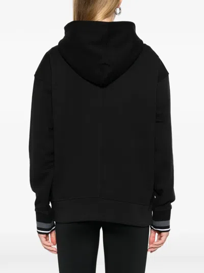 Calvin Klein Logo-embroidered Hoodie In Black